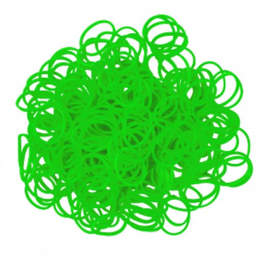 Loom elastiekjes in kleur  Groen 600 stuks 1,75